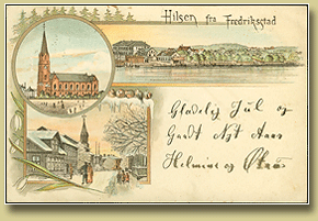 Postkort "Hilsen fra Fredriksstad". 