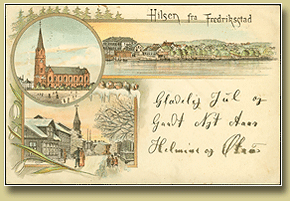Postkort "Hilsen fra Fredriksstad".