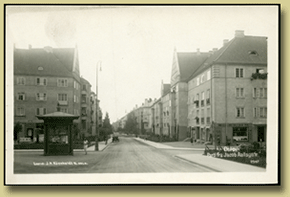 gammelt postkort fra Oslo Jacob Aals gate.