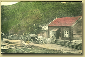 norsk postkort med bilmotiv