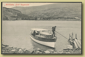 postkort med båtmotiv