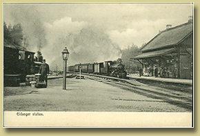 jernbanepostkort eidanger stasjon
