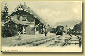 jernbanepostkort garnes stasjon