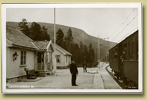 jernbanepostkort gransherred stasjon