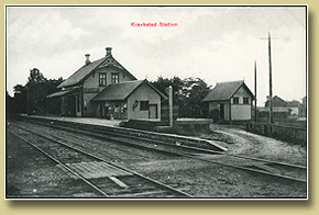 jernbanepostkort Kraakstad jernbanestasjon