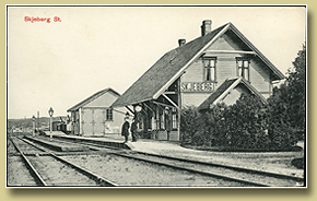 jernbanepostkort skjeberg stasjon